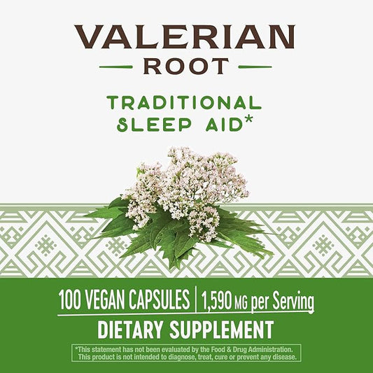 Nature's Way Valerian Root, Traditional Sleep 100 Capsules 2 Pack