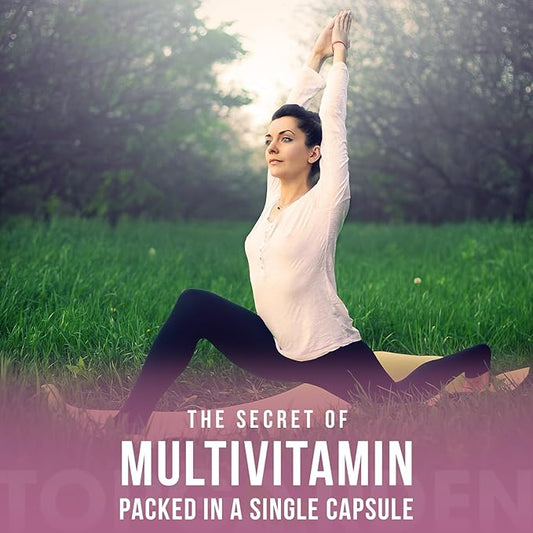 Women's Multivitamin - Essential Multivitamins & Multiminerals Supplement A, C, D, E & B12, with Zinc, Calcium, Magnesium & More for Women's Wellness Support. Boost Your Body and Mind!