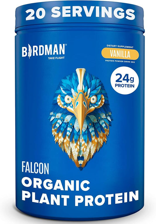 BIRDMAN Falcon Organic Vegan Protein Powder 24g Protein, 20 Servings