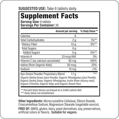 Kyo-Green Greens Blend Energy Tablets, 180