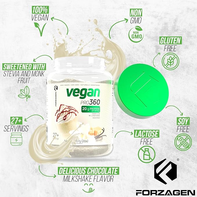 Forzagen Vegan Protein 360 2 Lbs 27 Servings,
