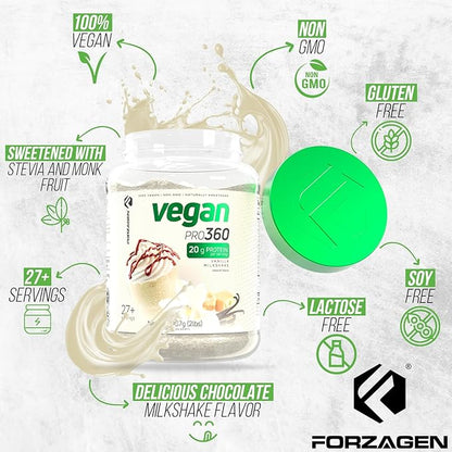 Forzagen Vegan Protein 360 2 Lbs 27 Servings,