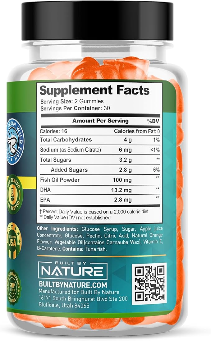 Omega 3 Fish Oil Gummies 3 Fish 60 Gummies, 30 Day