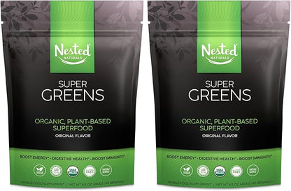 Super Greens Daily Greens Superfood Powder w/20+ Whole 2-Pack, 60 60 Servings