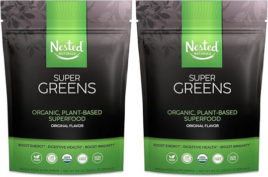 Super Greens Daily Greens Superfood Powder w/20+ Whole 2-Pack, 60 60 Servings
