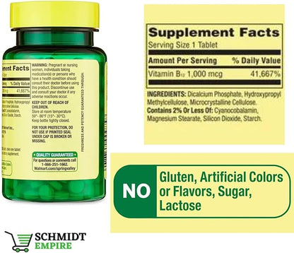 Vitamin B-12 1000 mcg Timed Release 60 Tablets