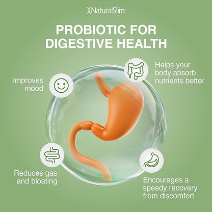 NaturalSlim Good Flora – Probiotics for Digestive Health, Intestinal Flora and Immune Support with Lactobacillus Acidophilus Probiotic | 7 Powerful Probiotic Strains | Gluten Free - 180 Capsules