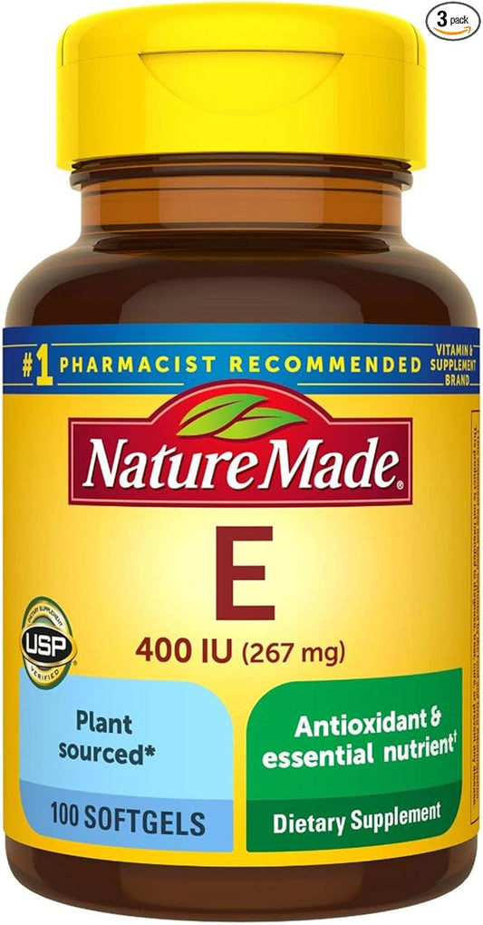 Nature Made Plant Sourced Vitamin E 267 mg (400 IU) 100 Count 3)