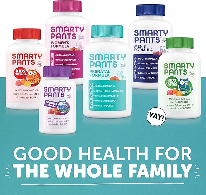 SmartyPants Prenatal Multivitamins and Probiotic Immunity 3 Fish D3, C, (30 Day