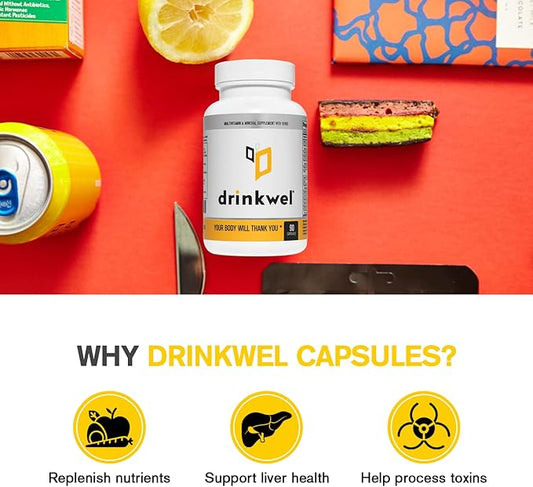 drinkwel for Liver Support & Detox Multivitamin, 90 Count (Pack of 1)