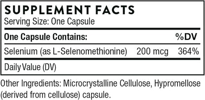 Thorne Selenium - 200 mcg Selenium 60 Capsules