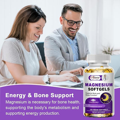 High Absorption Magnesium Glycinate 400mg Softgels 400 mg 100mg Calcium D3 & K2, for