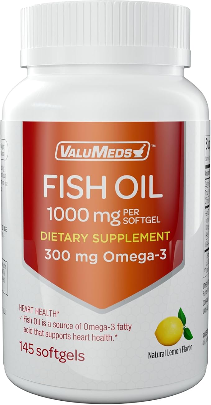 ValuMeds Omega-3 Fish Oil EPA + (145 Count 1), 1000mg 1000mg (260mg (260mg EPA