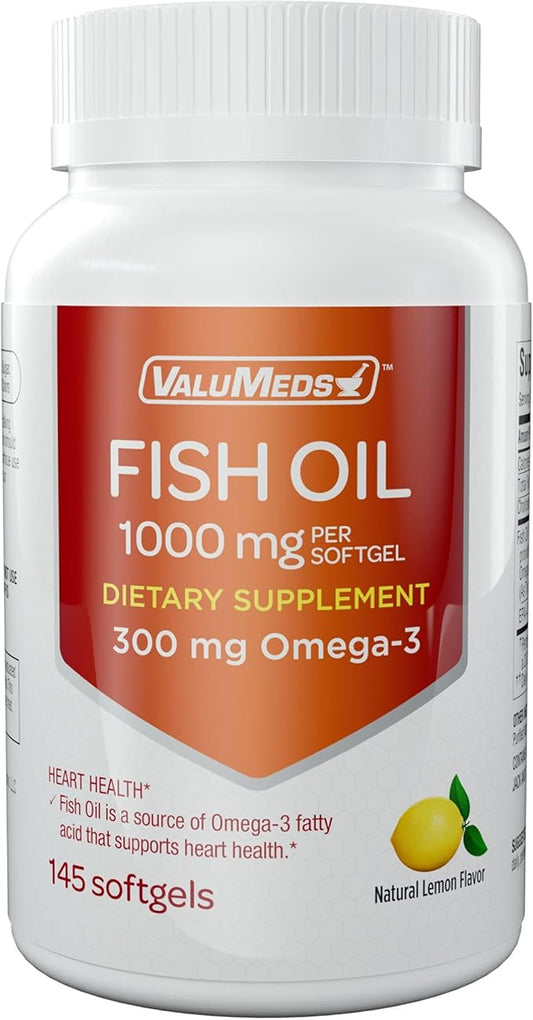 ValuMeds Omega-3 Fish Oil EPA + (145 Count 1), 1000mg 1000mg (260mg (260mg EPA