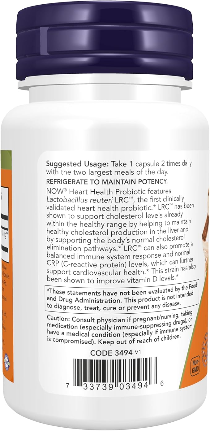 NOW Clinical Heart Health Probiotic 60 Veg