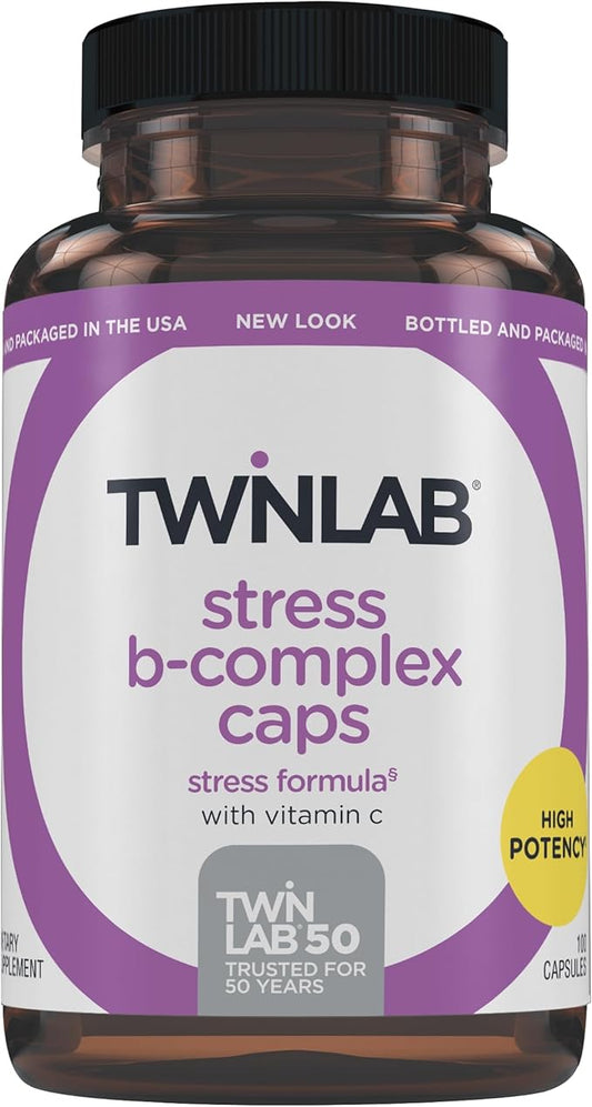 Twinlab Stress B-Complex Caps 1000 mg B12 and B6-100 Capsules