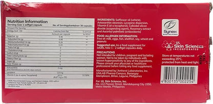 Myra Utimate Capsules: Astaxanthin, Lycopene and 30 Softgel