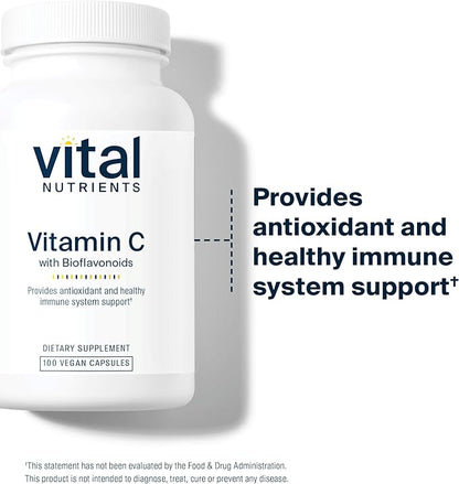 Vital Nutrients Vitamin C with Bioflavonoids 1000mg Vitamin 500mg Citrus 100 Capsules