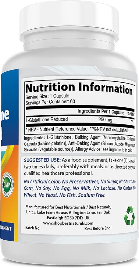 Best Naturals L-Glutathione 250 mg 60