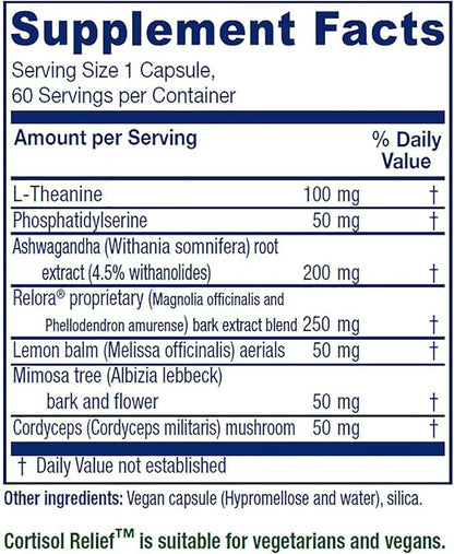Vitanica Cortisol Relief, Dr. Formulated Sleep, 60 Capsules