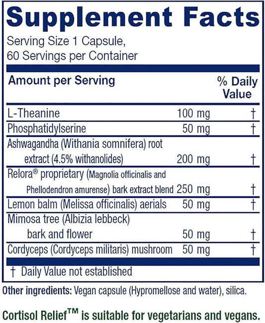 Vitanica Cortisol Relief, Dr. Formulated Sleep, 60 Capsules