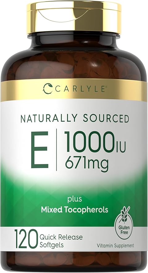 Carlyle Vitamin E Plus Mixed Tocopherols 1000 IU (671mg) | 120 Softgels