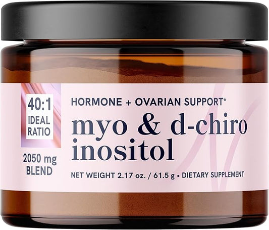 Myo-Inositol & D-Chiro Inositol Powder 40:1 Ratio 2000mg, D 50mg | 30 Servings, 2.17 oz.