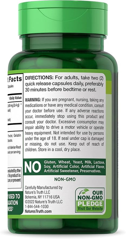 Nature's Truth Valerian Root Capsules 2400mg | 90 Count