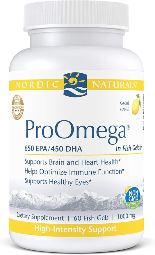 Nordic Naturals ProOmega in Fish Gelatin, 60 Soft 1280 mg Omega-3 - 30 Servings