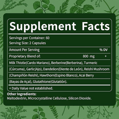 Berberine with Milk Thistle Liver Detox 120Count
