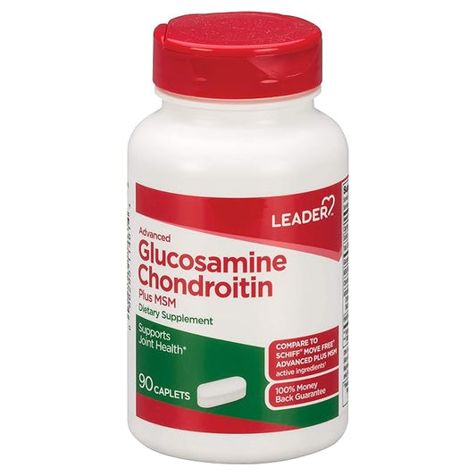 Leader Advanced Glucosamine Chondroitin Plus MSM, 90 Caplets