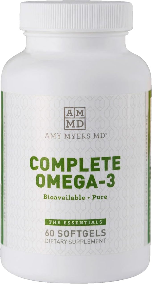 Dr. Amy Myers Complete Omega-3 Softgel 1000mg of 170% More 60 Capsules, 2 Month