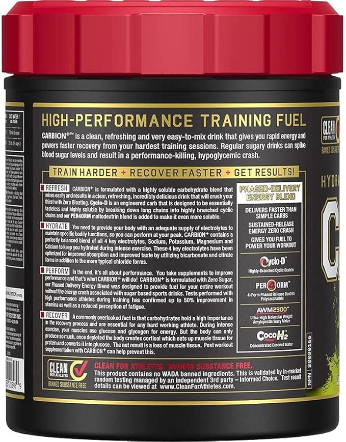 ALLMAX Nutrition - CARBION+ Workout Hydration Supplement Powder with Electrolytes, Supports Endurance, Recovery, and Exercise Performance, Gluten Free and Vegan, Pineapple Mango, 25 Servings