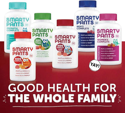 SmartyPants Kids Multivitamin Gummies: Omega 3 D3, C, B12, B6, B6, Vitamin 120 Count (30 Day