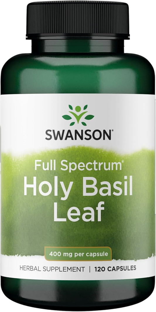 Swanson Holy Basil Leaf (Tulsi) (120 Capsules, 800mg Per