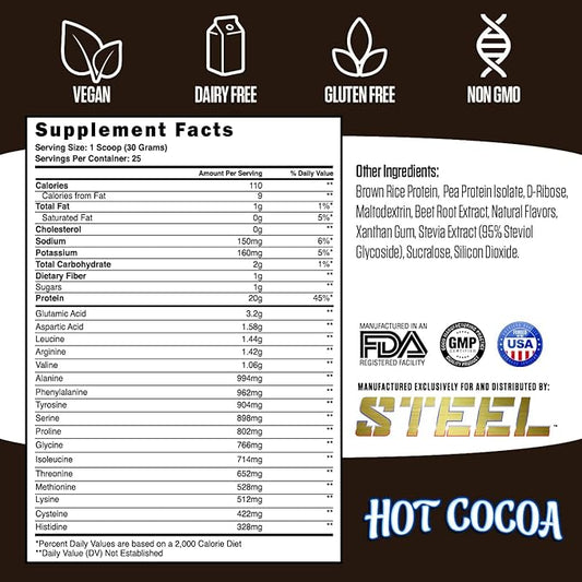 Steel Supplements Veg-PRO 25 Servings (1.65lbs) |