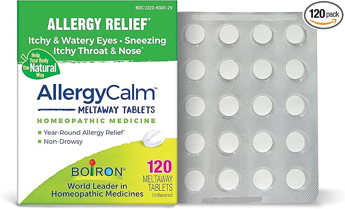 Boiron AllergyCalm Tablets for Relief from 120 Count