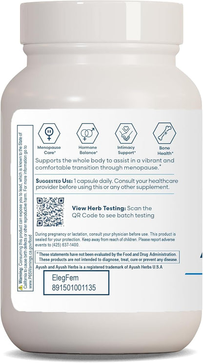 Ayush Herbs Eleg Fem Herbal Menopause 60 Vegetarian