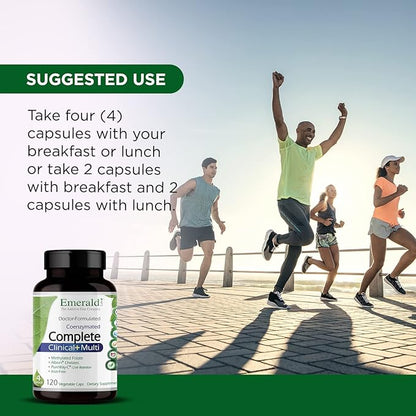EMERALD LABS Complete Clinical Multi D3, Digestive 120 Vegetable (30-Day Supply)