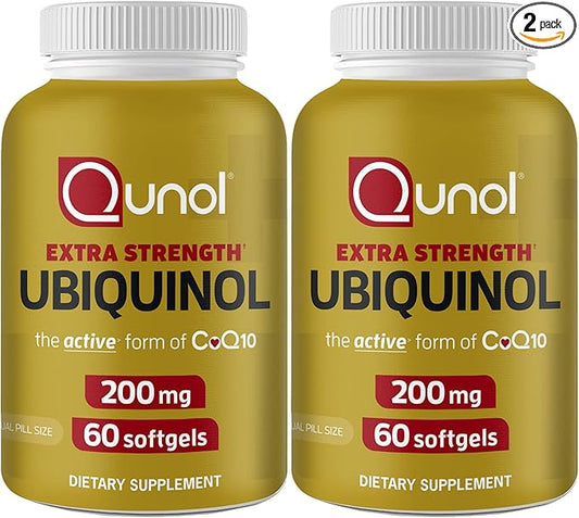 Qunol Ubiquinol CoQ10 200mg Softgels, Ubiquinol 200mg Q10, Antioxidant 60 Count 2)