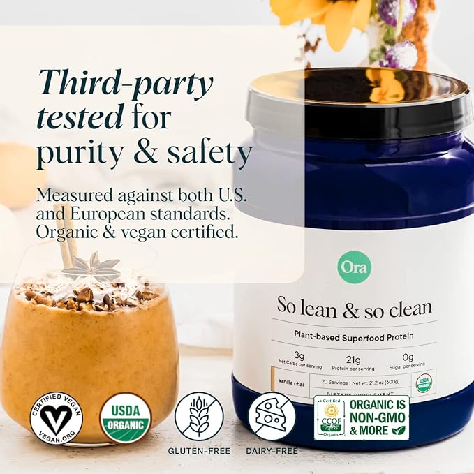 Ora Organic Vegan Protein Powder 21g Plant