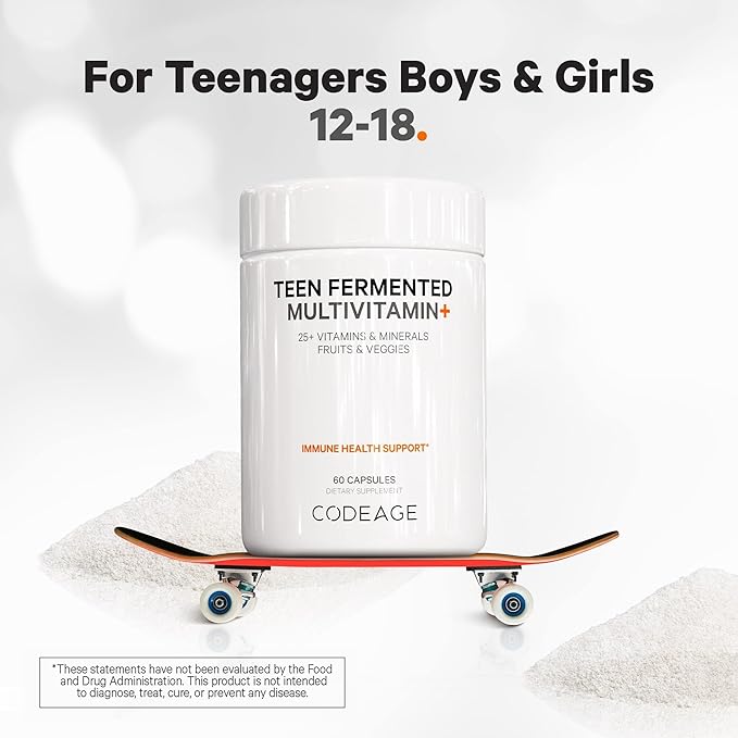 Codeage Teen’s Daily Multivitamin Supplement, 25+ Omega-3, 60 60 Ct