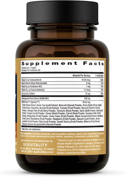 Max Total Testosterone Booster for Men (180 Caplets, 3-Pack)