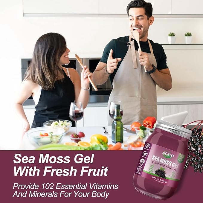(18 OZ) Irish Elderberry Sea Moss 102 Vitamins
