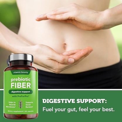 Vitamin Bounty Prebiotic Fiber Digestive Support 60 Capsules