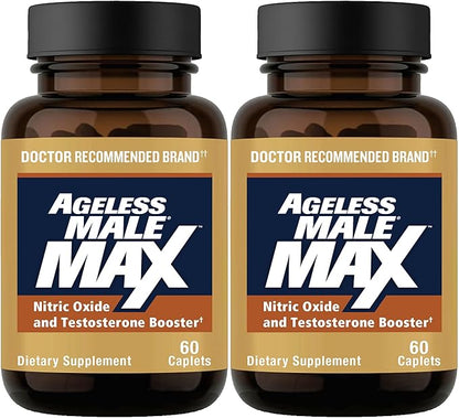 Max Total Testosterone Booster Supplement for Men, 120 Caplets