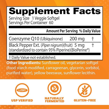Doctor's BEST High Absorption CoQ10 200 mg, 60 Veggie