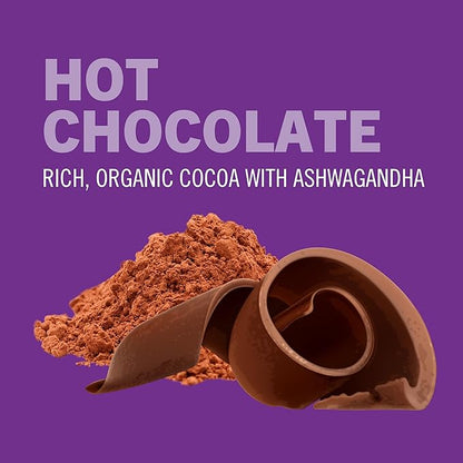 OM MUSHROOM SUPERFOOD Hot Chocolate Blend Mushroom Powder, 8.47 Ounce Canister, 30 Servings, Cocoa, 2g of Sugar, 25 Calories, Lion's Mane, Reishi, Chaga, Turkey Tail, Focus and Stress Support