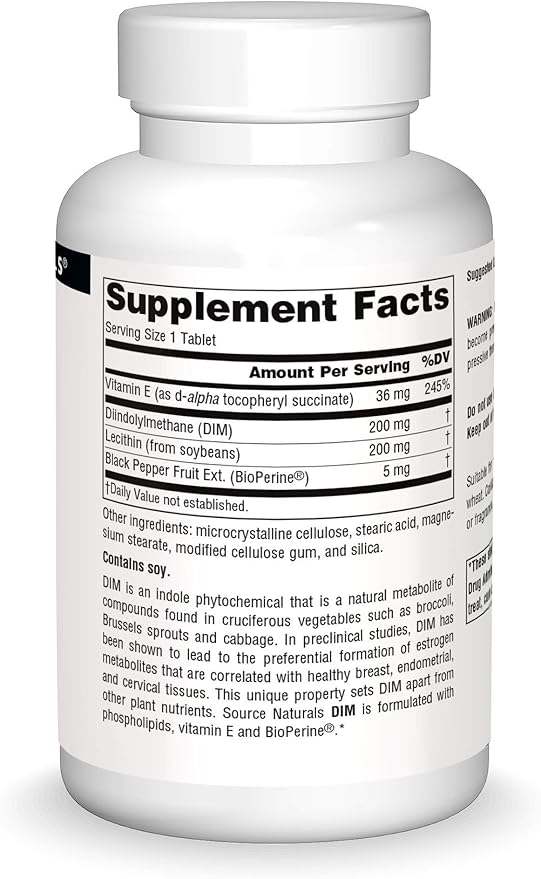 Source Naturals DIM, Diindolylmethane 200mg 120 Tablets