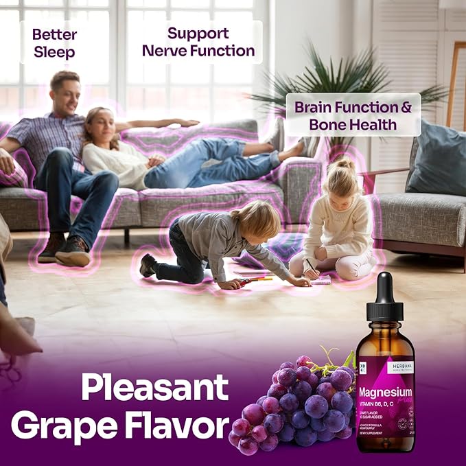 Magnesium Plus Grape Flavor 2 fl B6, D, 100% Absorption 45-Day Supply